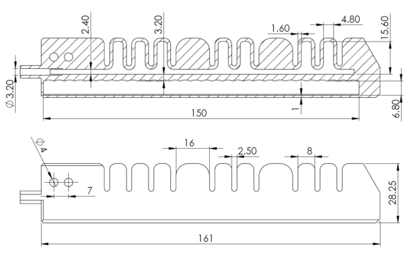 Fig. 5. Design parameters of the proposed finger
