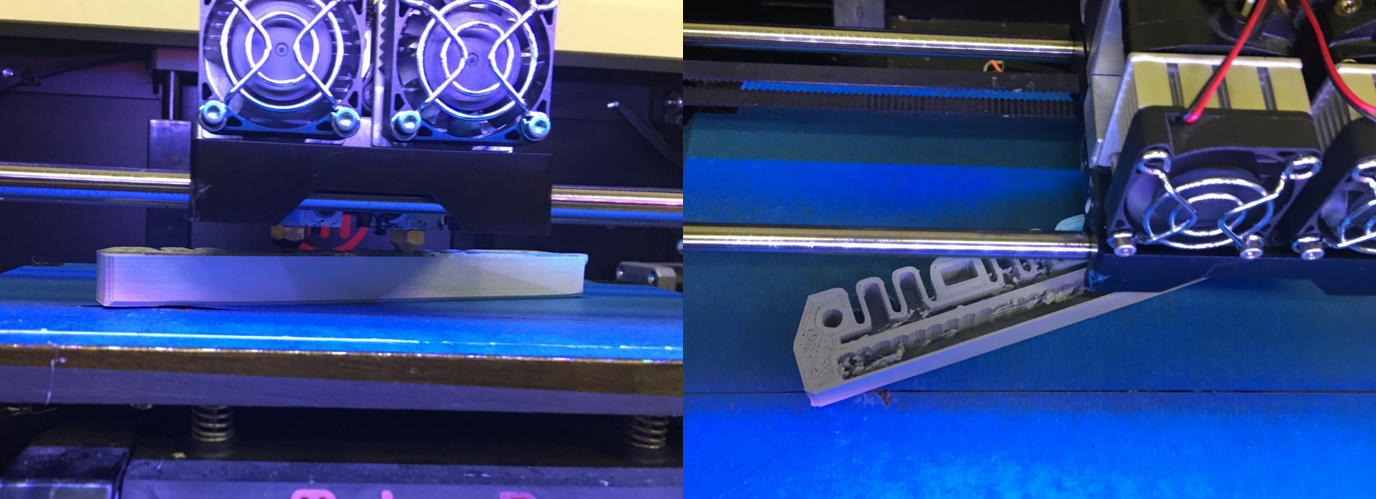 Fig. 7. 3d printing process of the finger.