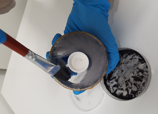Applying carbon black