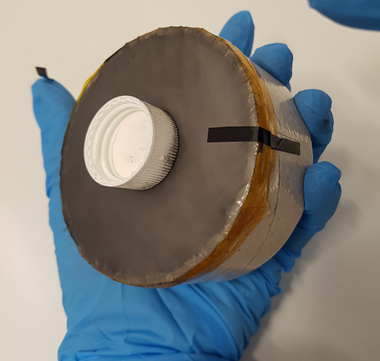 Sticking carbon tape