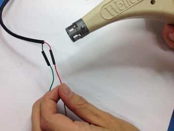 Heat gun on heat shrink