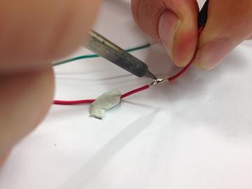Solder wires together