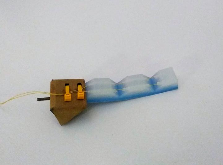 Completed finger with base