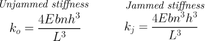 Equations for Stiffness