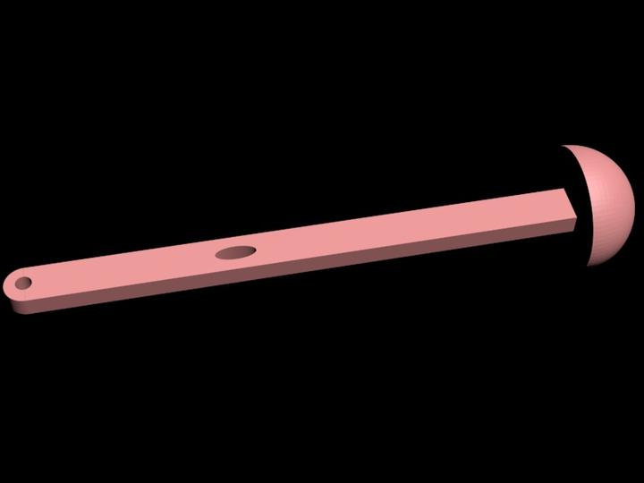 A picture showing 3D drawing of the leg