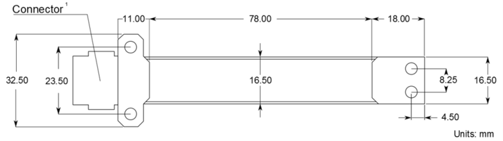 silicone stretch sensor dimensions