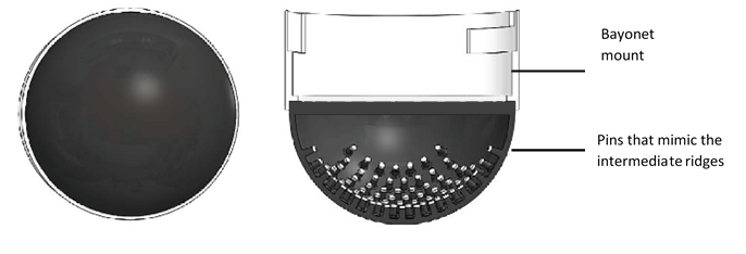 Sectional view of tactip